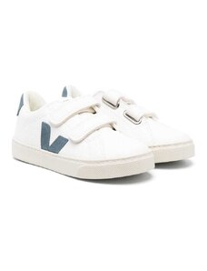 VEJA Kids Esplar leather touch-strap sneakers - White