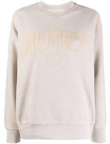 Autry terry-cloth effect cotton sweatshirt - Neutrals