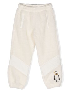 Mini Rodini Penguin Pile striped track pants - White