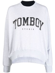 STUDIO TOMBOY logo-print crewneck sweatshirt - Grey
