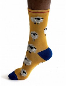 Thought Fashion UK Bambusové ponožky Elliot Sheep yellow 40-46
