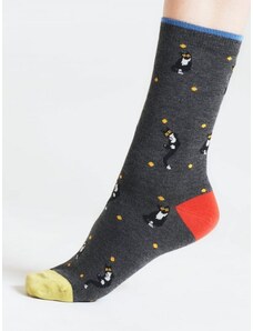 Thought Fashion UK Bambusové ponožky Serafina Cat grey 37-40