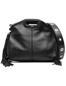 Maje mini Miss M leather shoulder bag - Black