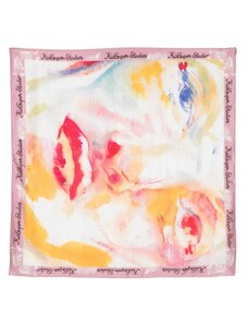 KidSuper face-motif silk scarf - Pink
