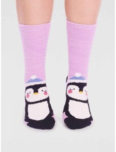 Thought Fashion UK Dámské ponožky Fluffy Animal Penguine pink 37-42