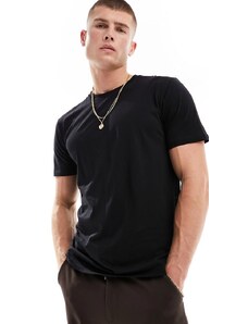 Selected Homme regular crew neck t-shirt in black