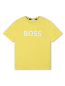 BOSS Kidswear logo-print cotton T-shirt - Yellow