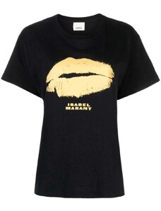 ISABEL MARANT Yates logo-print cotton T-shirt - Black