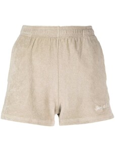 Sporty & Rich logo-embroidered terry-cloth track shorts - Neutrals