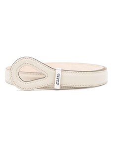 ISABEL MARANT Brindi leather belt - White