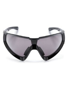 Moncler + Rick Owens Wrapid shield-frame sunglasses - Black
