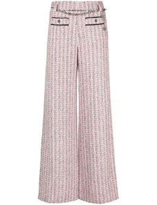 Maje wide-leg tweed trousers - Pink