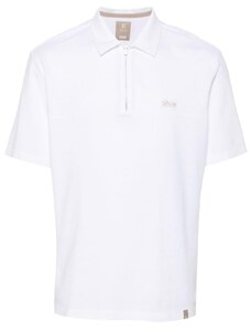Boggi Milano logo-embroidered piqué polo shirt - White