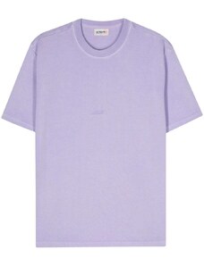Autry logo-debossed cotton T-shirt - Purple