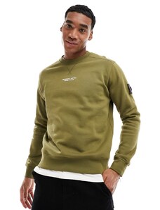 Marshall Artist siren logo sweatshirt in khaki-Green