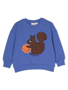 Mini Rodini Squirrels organic-cotton sweatshirt - Blue