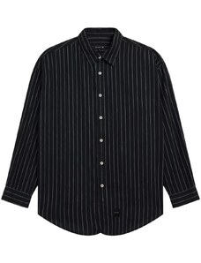 SPORT b. by agnès b. pinstriped long-sleeve shirt - Black