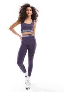 ASOS Weekend Collective seamless leggings with branded waistband in charcoal-Grey