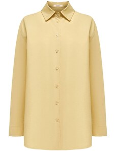 12 STOREEZ button-up cotton-blend shirt - Yellow