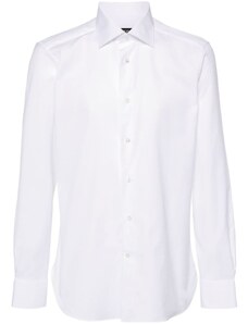 Zegna piqué-weave shirt - White