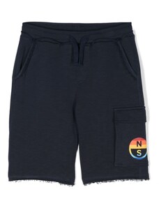 North Sails Kids logo-print track shorts - Blue