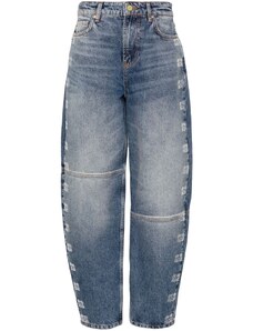 GANNI Stary high-rise tapered-leg jeans - Blue