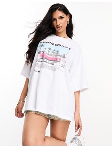 ASOS WEEKEND COLLECTIVE ASOS DESIGN Weekend Collective oversized t-shirt with las vegas graphic-Multi