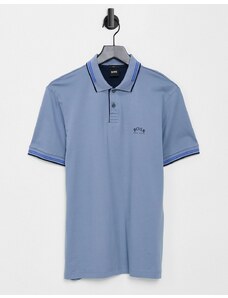 BOSS Green BOSS Athleisure Paul Curved polo in blue