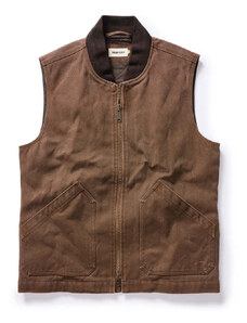 Taylor Stitch The Workhorse Vest in Aged Penny Chipped Canvas
