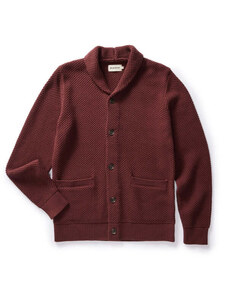 Taylor Stitch The Crawford Sweater in Black Cherry
