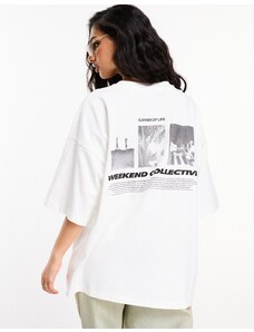 ASOS WEEKEND COLLECTIVE ASOS DESIGN Weekend Collective oversized t-shirt with summer of life graphic-Multi