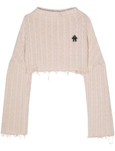 AVAVAV cable-knit cropped jumper - Neutrals