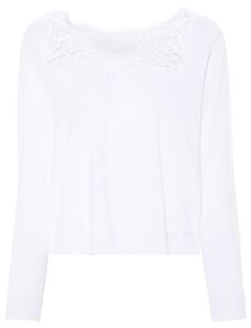ERMANNO FIRENZE floral-lace textured jumper - White