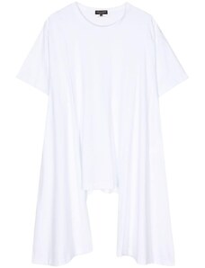 Comme des Garçons Homme Plus draped-detail cotton T-shirt - White