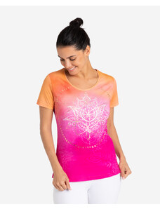 The Spirit of OM tričko z bio bavlny - růžovo-oranžové