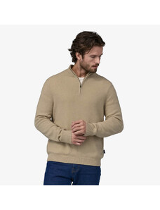 Patagonia Men's Recycled Cashmere 1/4-Zip Sweater in Dark Natural