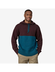 Patagonia Men's Recycled Wool-Blend Sweater Hoody in Lagom Blue