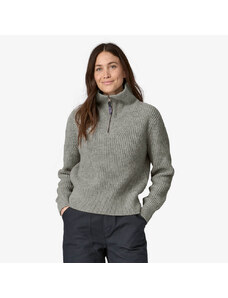 Patagonia Women's Recycled Wool-Blend 1/4-Zip Sweater in Salt Grey