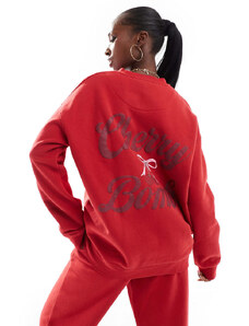 Valentino Bags Valentino jasmin large wristlet clutch bag in red