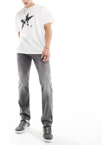 BOSS Bodywear Waffle logo long sleeve t-shirt regular fit in grey