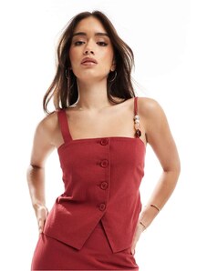 princess polly baby blue dress Quiz Burgundy Bandeau Skater Dress main image 1