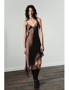 ZARA LIMITED EDITION ASYMMETRIC CROCHET DRESS Pink XS - GLAMI.eco