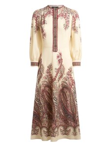 striped linen dress zara New Zara Brown/White Striped Summer Linen Dress; Size XS