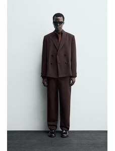ZARA TEXTURED SUIT TROUSERS Greyish 30 - GLAMI.eco