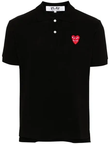 Prada enamel-triangle polo shirt - Black - GLAMI.eco
