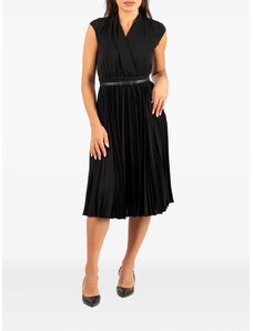 zara black pleated midi dress Zara CONTRAST PIPING BELTED PLEATED MIDI DRESS at Mall of America in Bloomington, MN