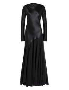 zara black satin dress ZW COLLECTION SATIN EFFECT HALTER DRESS - Black