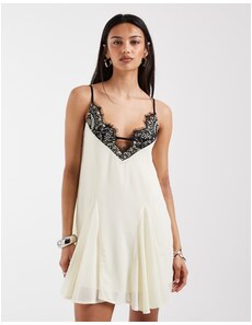 For Love & Lemons Mi Amore embroidered mini dress in white-Multi - GLAMI.eco For Love & Lemons Mi Amore embroidered mini dress in white-Multi - GLAMI.eco