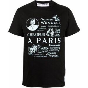 Georges Wendell graphic-print cotton T-Shirt - Black - GLAMI.eco