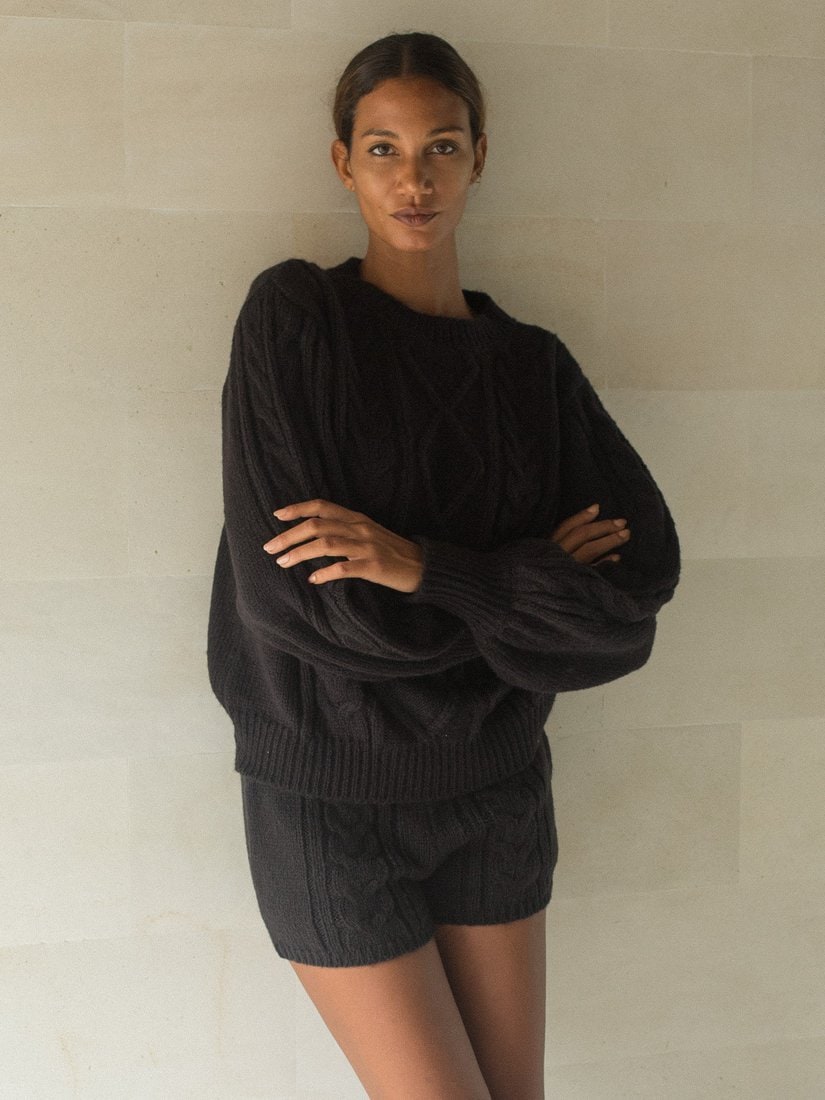 Luciee Cecile Mohair Shorts In Black